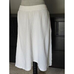 Women’s J. Jill White Checkered Texture Skirt Sz S/P